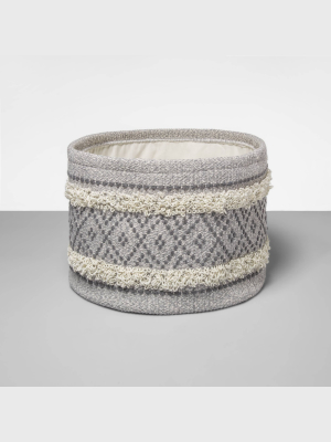 Soft Rug Basket W/ Detail Gray - Opalhouse™