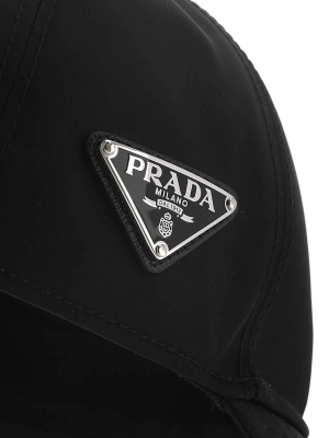 Prada Logo Plaque Baseball Hat