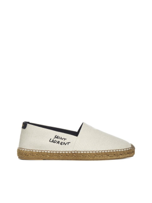 Saint Laurent Embroidered Logo Espadrilles