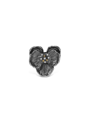 Orchid Brooch With Diamonds