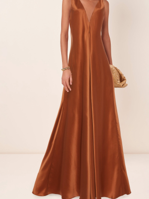 Silk-satin Maxi Dress