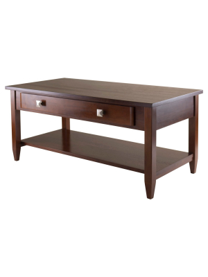 Richmond Coffee Table With Tapered Leg Walnut Finish - Winsome