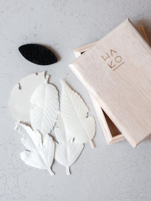 Ha Ko Paper Incense - Wooden Box Set Of 5 With Incense Mat