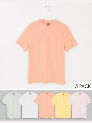 Asos Design 5 Pack T-shirt