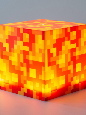 6" Minecraft Lava Block Cube Led Nightlight