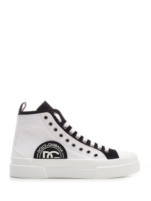 Dolce & Gabbana Dg Logo Two-tone Sneakers