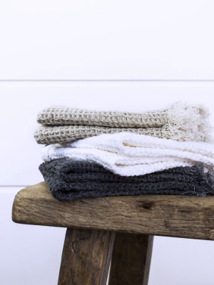 Linen Waffle Knit Wash Cloth
