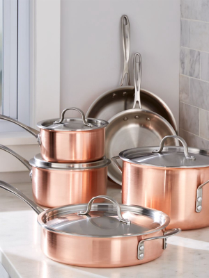 Calphalon Tri-ply Copper 10-piece Cookware Set