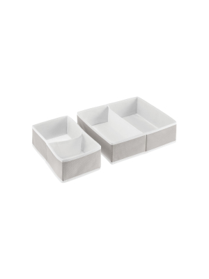Mdesign Fabric Dresser Drawer Storage Organizers, Set Of 2