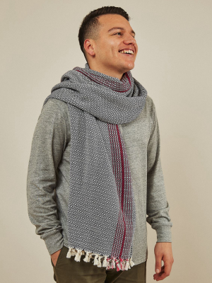 Anatolico Matia Handwoven Turkish Blanket / Scarf - Gray