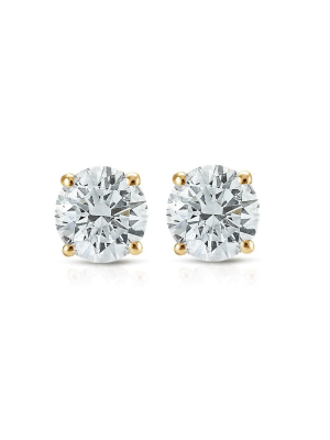 Pompeii3 1/5ct Diamond Studs 14k Yellow Gold