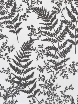 Forest Fern Flock Wallpaper In Grey From Magnolia Home Vol. 2 By Joanna Gaines