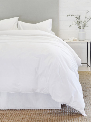 Parker Cotton Percale Duvet Cover Set - White