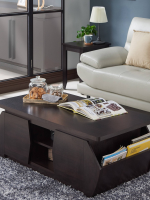 Bartholome Multiple Storage Coffee Wood Table Brown - Mibasics