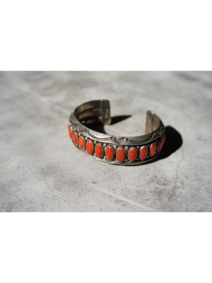 Multi-stone Coral Cuff | Vintage