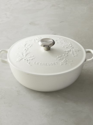 Le Creuset Signature Cast-iron Holly Embossed Round Dutch Oven, 4-qt.