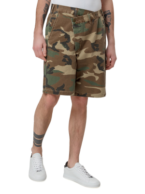 R13 Camouflage Print Crossover Shorts