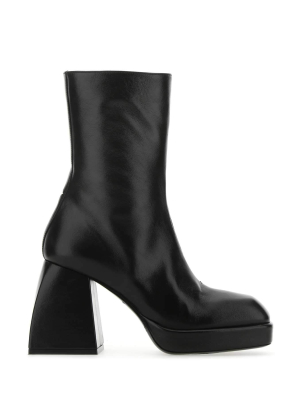 Nodaleto Square-toe Block-heel Boots