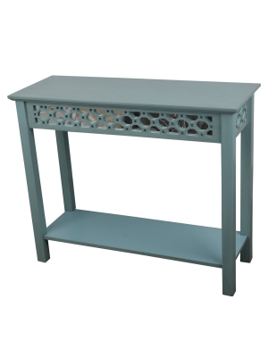 Mirrored Console Table Blue - Décor Therapy