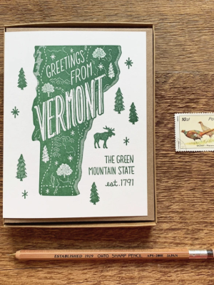 Greetings From Vermont Boxed Set Of 6 Cards