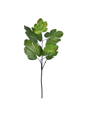 Vickerman 26" Artificial Green Fig Leaf Spray.