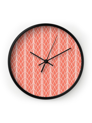 Heather Dutton Arcada Persimmon Wall Clock - Deny Designs