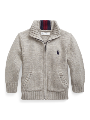 Cotton Full-zip Sweater