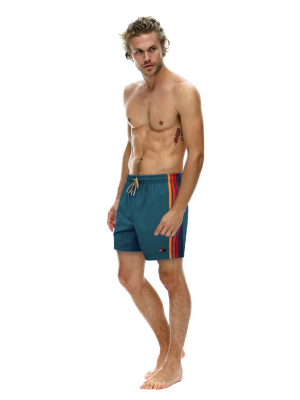 Men's 5 Stripe Flex Shorts - Deep Ocean