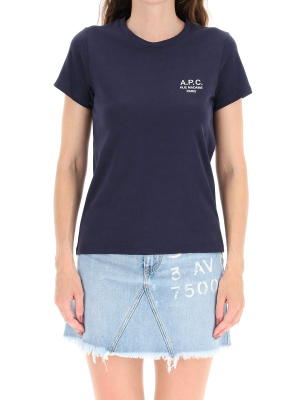 A.p.c. Denise Logo Embroidered Crewneck T-shirt