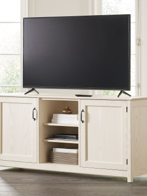 Ainsworth Cream 64" Media Console With Glass/wood Doors