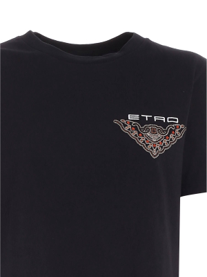 Etro Logo Embroidered T-shirt