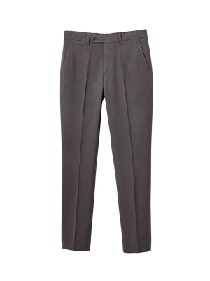 Cave Bi-stretch Flat Front Suit Pant - Dark Grey