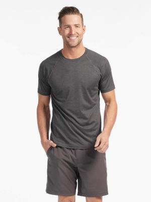 Rhone Black Heather Reign Short Sleeve