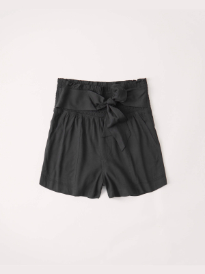 Tie-front Utility Shorts