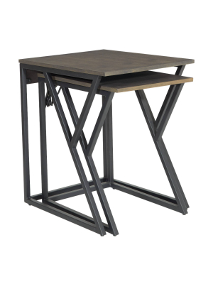 2pc Segovia Nesting Tables Gray - Osp Home Furnishings