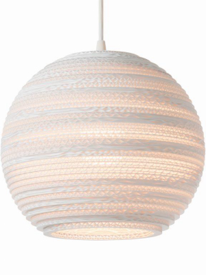 Moon Scraplight Pendant White In Various Sizes