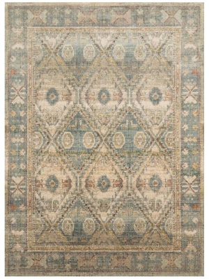 Loloi Magnolia Home Linnea Rug - Natural/sky