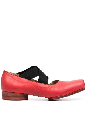 Uma Wang Crossover Strap Ballerina Flats