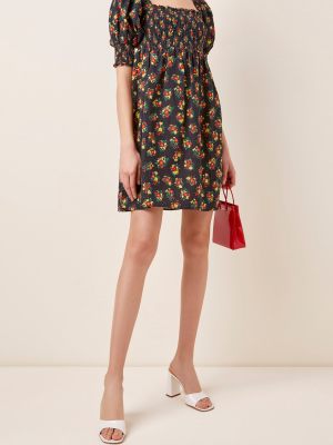 Brenda Floral-print Cotton-blend Mini Dress