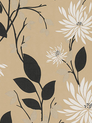 Floral Modern Nature Wallpaper In Browns And Black Design By Bd Wall