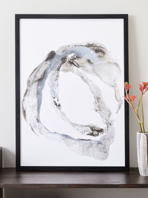 Framed Print - Gray Paint Stroke