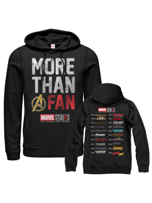 Men's Marvel 10th Anniversary More Than A Fan Pull Over Hoodie