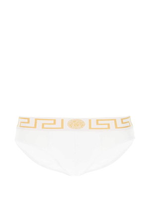 Versace Medusa Motif Embroidered Briefs
