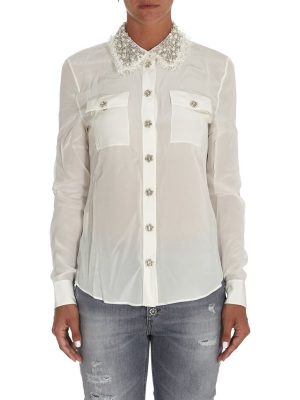 Balmain Jewel Embellished Long-sleeve Shirt