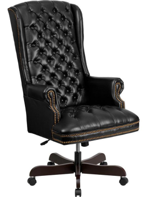 Oxford Tufted Executive Leather Office Chair