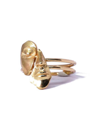 Gold Face Ring