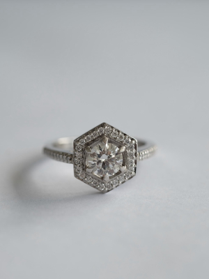 Hex Engagement Ring | Platinum