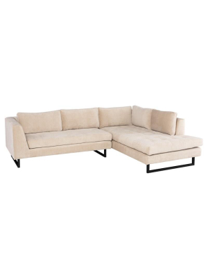 Nuevo Janis Sectional Sofa - Almond