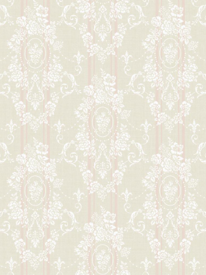 Gated Garden Wallpaper In Blush From The Spring Garden Collection By Wallquest