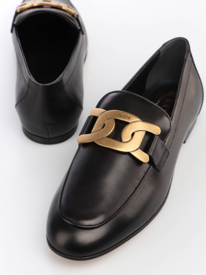 Tod's Kate Logo Plaque Loafers